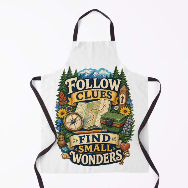 Item preview, Follow Clues Find Small Wonders Geocaching Art designed and sold by CheerfulNest.