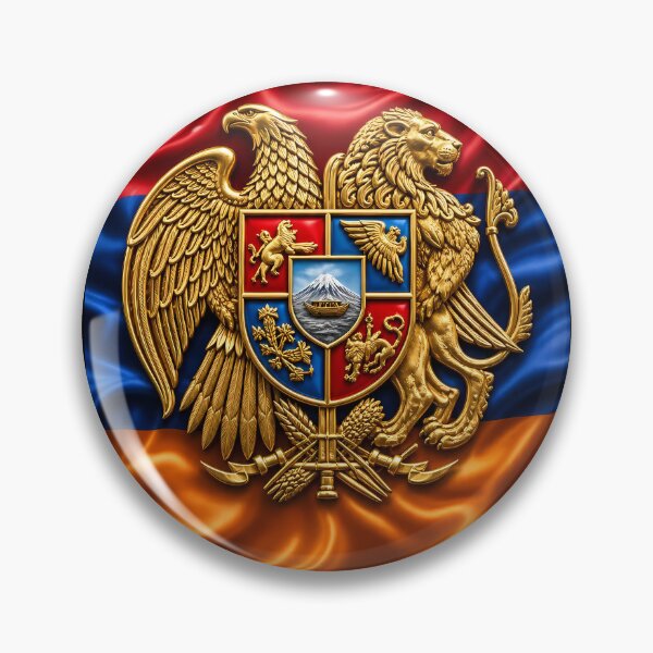 Item preview, I Love Armenia Silk Flag and 3D Emblem designed and sold by NeonRealmsStudio.