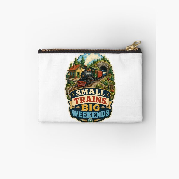 Item preview, Small Trains Big Weekends Model Railroad Art designed and sold by CheerfulNest.