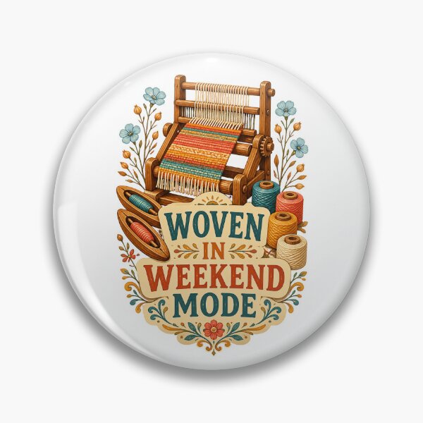Item preview, Woven In Weekend Mode Vintage Loom Art designed and sold by CheerfulNest.