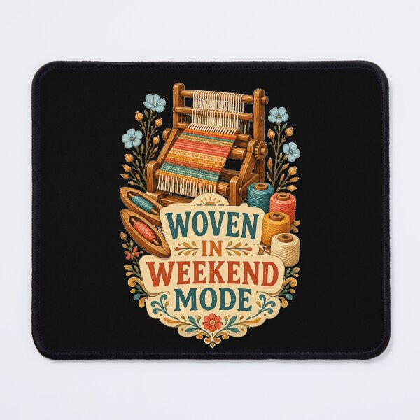 Item preview, Woven In Weekend Mode Vintage Loom Art designed and sold by CheerfulNest.