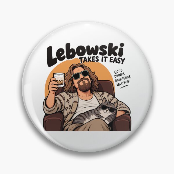 Item preview, Lebowski Takes It Easy — Good Drinks, Good People Tee Graphic designed and sold by Krasnovaovaova.