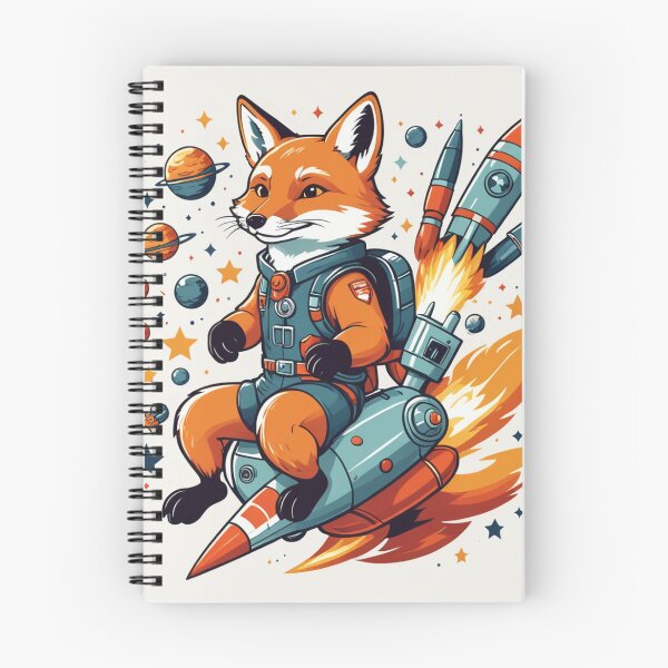 Item preview, Fox Riding a Rocket Floating Elements Design – Fox lover gift designed and sold by michallechowicz.