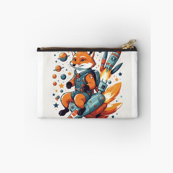 Item preview, Fox Riding a Rocket Floating Elements Design – Fox lover gift designed and sold by michallechowicz.