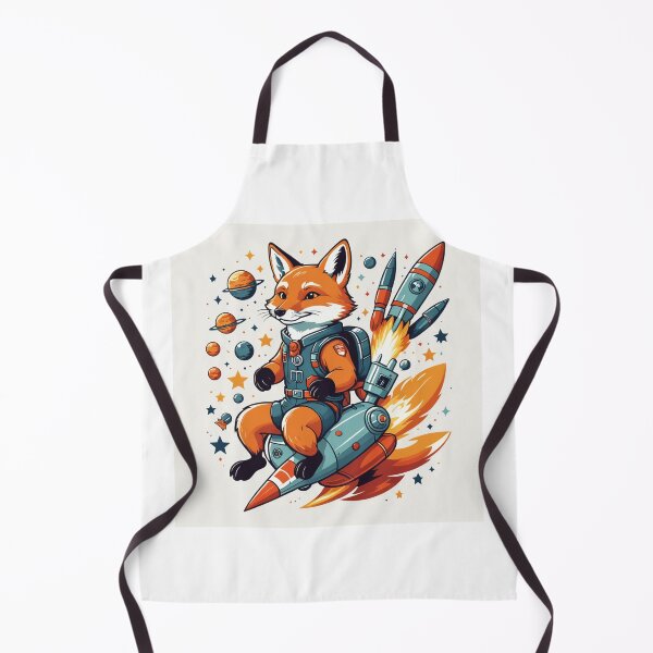 Item preview, Fox Riding a Rocket Floating Elements Design – Fox lover gift designed and sold by michallechowicz.