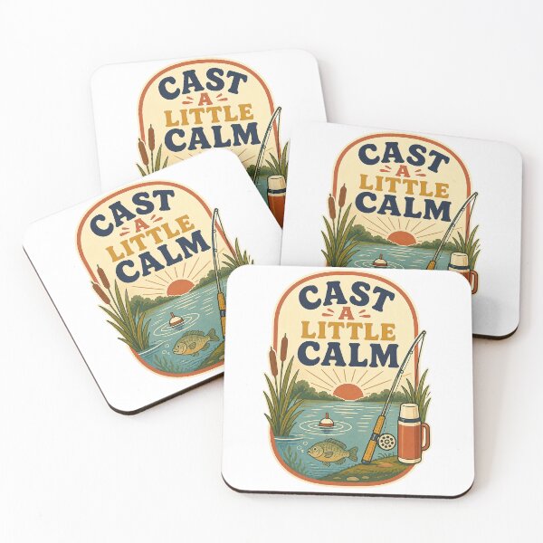 Item preview, Cast A Little Calm Fishing Art designed and sold by CheerfulNest.
