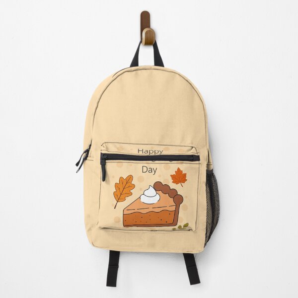 Item preview, Happy Thanksgiving Day Card with Pumpkin Pie and Autumn Leaves designed and sold by DoveArtDesigns.