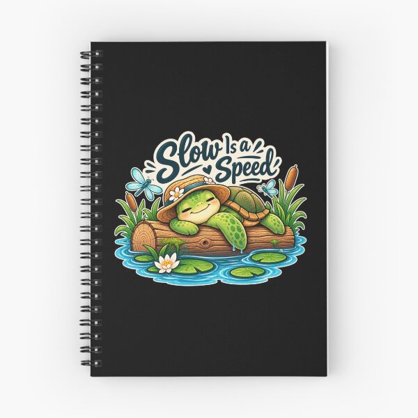 Item preview, Slow Is a Speed – Relaxed Turtle Slow Living Design designed and sold by Animal Puns.