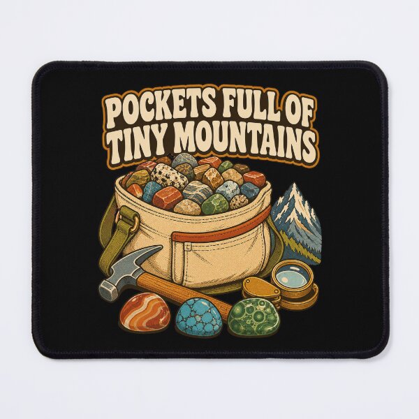 Item preview, Pockets Full of Tiny Mountains Rock Collector Art designed and sold by CheerfulNest.