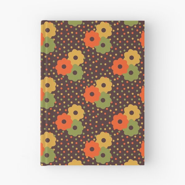 Item preview, 70's Ditsy Daisy and Dots in Walnut Brown designed and sold by YesterdayColl.