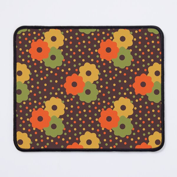 Item preview, 70's Ditsy Daisy and Dots in Walnut Brown designed and sold by YesterdayColl.