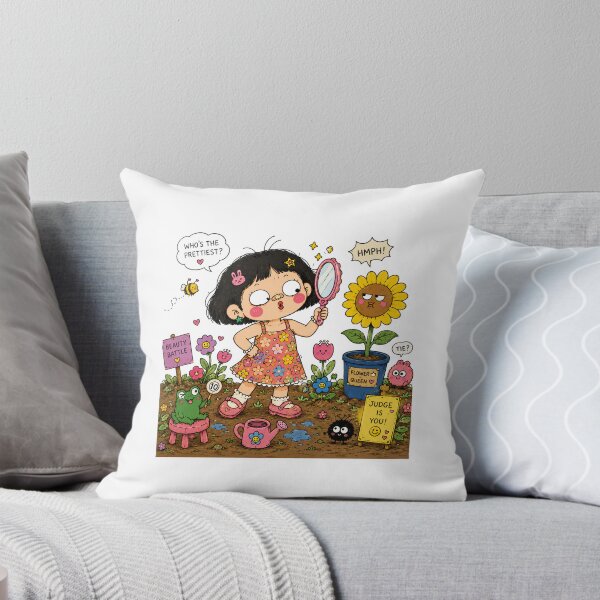 Item preview, Beauty Battle with a Flower – Funny Ugly Cute Doodle designed and sold by Kaytee-arttt.