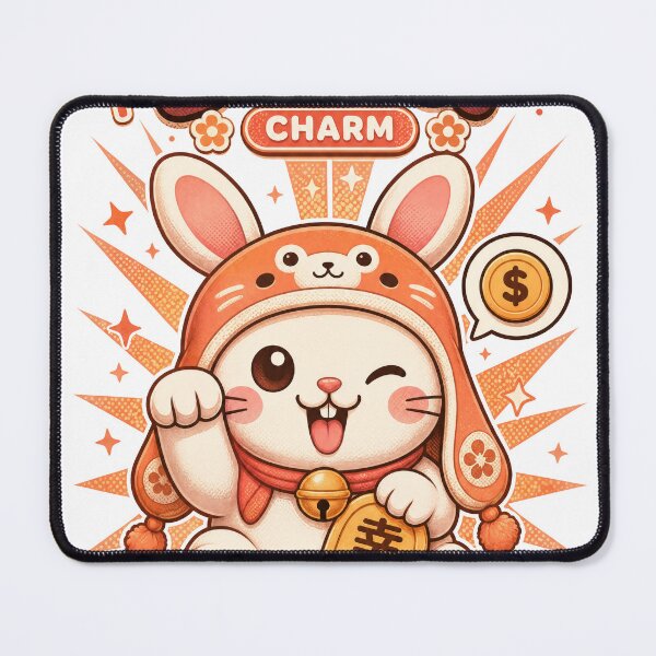 Item preview, Lucky Bunny Charm Japanese Mascot designed and sold by NullSpacePrints.