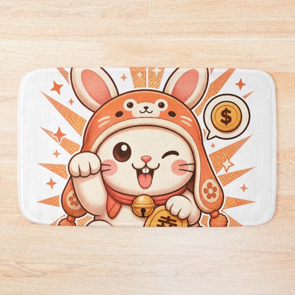 Item preview, Lucky Bunny Charm Japanese Mascot designed and sold by NullSpacePrints.