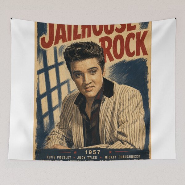 Item preview, Jailhouse Rock 1957 - Classic Vintage Prison Bars Poster Art designed and sold by ElvisVintagePosters.