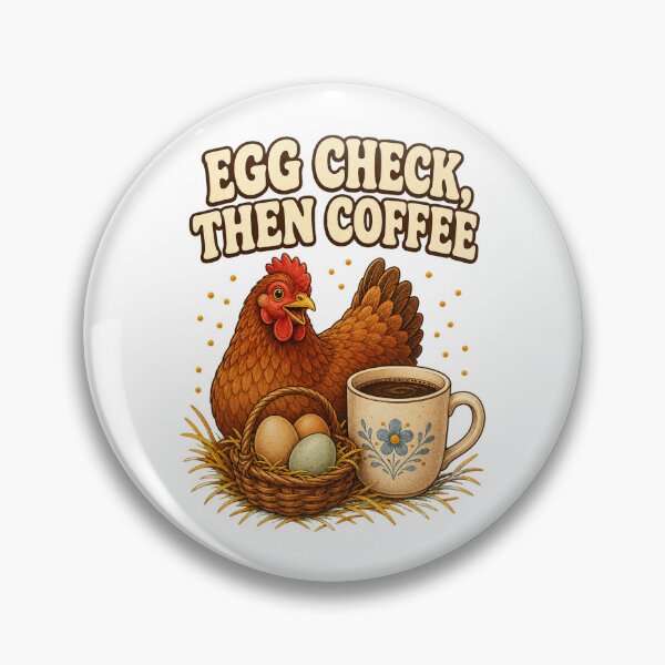 Item preview, Egg Check Then Coffee Vintage Chicken Keeper Humor designed and sold by CheerfulNest.