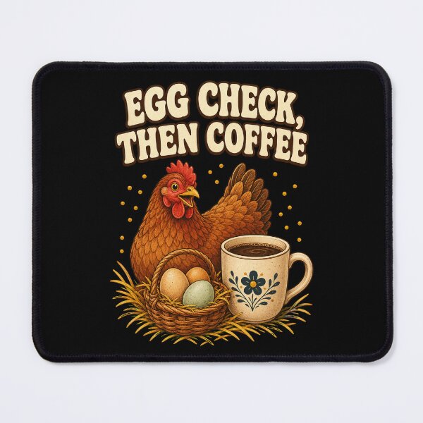 Item preview, Egg Check Then Coffee Vintage Chicken Keeper Humor designed and sold by CheerfulNest.