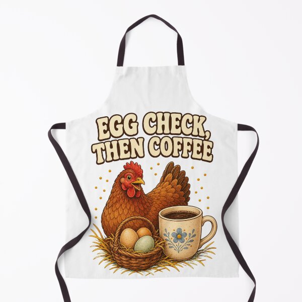 Item preview, Egg Check Then Coffee Vintage Chicken Keeper Humor designed and sold by CheerfulNest.