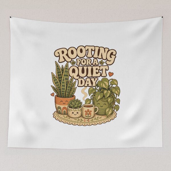 Item preview, Rooting for a Quiet Day Plant Lover Art designed and sold by CheerfulNest.