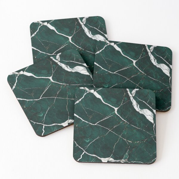 Item preview, Emerald Green and white Marble  designed and sold by ZedColors.