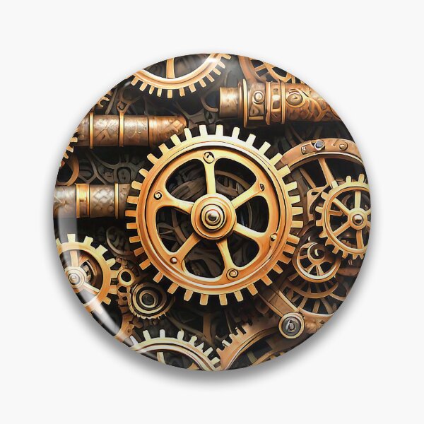 Item preview, Brass Steampunk Pipes and Gears designed and sold by Retro Art Factory.