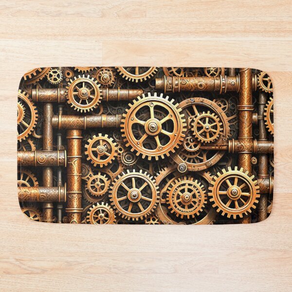 Item preview, Brass Steampunk Pipes and Gears designed and sold by Retro Art Factory.