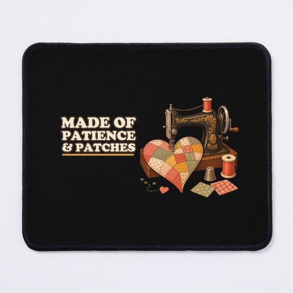 Item preview, Made With Patience Vintage Quilting Heart Art designed and sold by CheerfulNest.