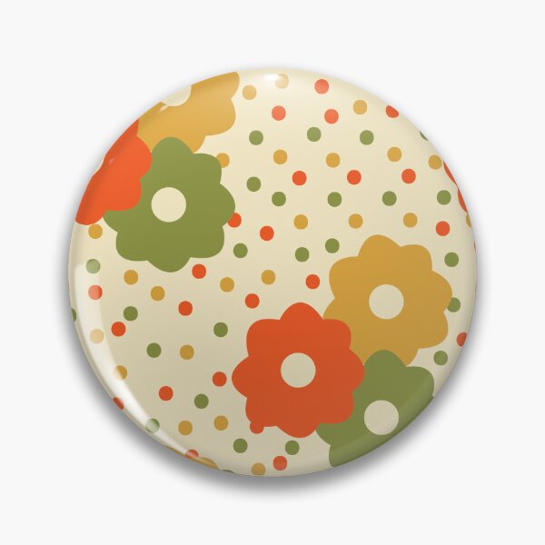 Item preview, 70's Ditsy Daisy and Dots in Cream  designed and sold by YesterdayColl.