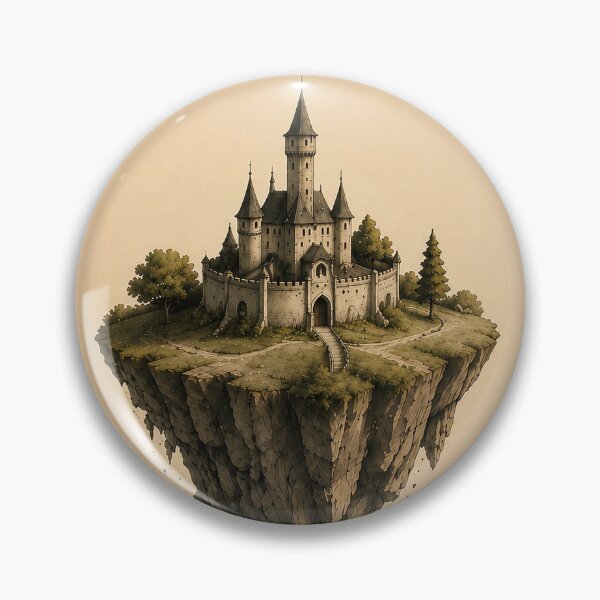 Item preview, Floating Island Castle – Surreal Fantasy Landscape Art designed and sold by SacredLensV.