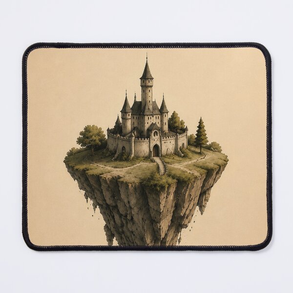 Item preview, Floating Island Castle – Surreal Fantasy Landscape Art designed and sold by SacredLensV.