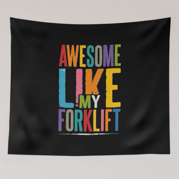 Item preview, Awesome Like My Forklift Retro Color Typography designed and sold by RetroNibylander.