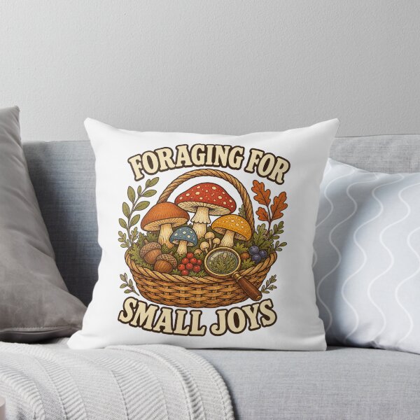 Item preview, Foraging for Small Joys Mushroom Nature Art designed and sold by CheerfulNest.