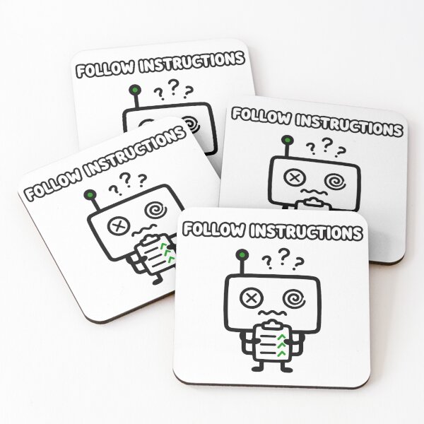 Item preview, Follow Instructions Funny Robot Shirt - Cute Confused Tech Office Meme designed and sold by ismai6.