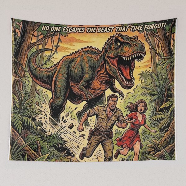 Item preview, Terror in the Lost Jungle Vintage Comic new version designed and sold by JonelleTshirts.