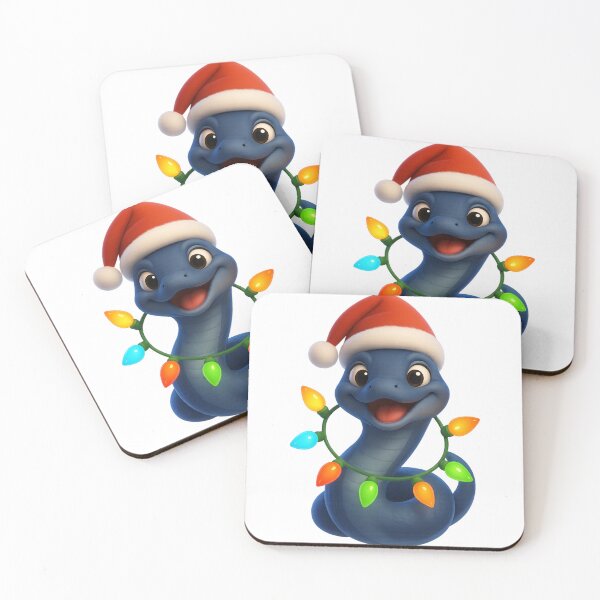 Item preview, Festive Indigo Snake in a Santa Hat designed and sold by Sillytoe.