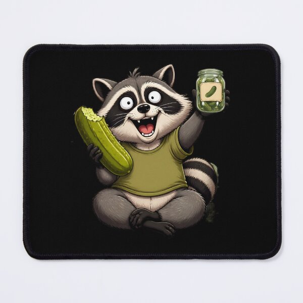 Item preview, Raccoon Eating Pickles Funny Meme Pickle Lover Cute Art. designed and sold by LeSoniPapaPrint.