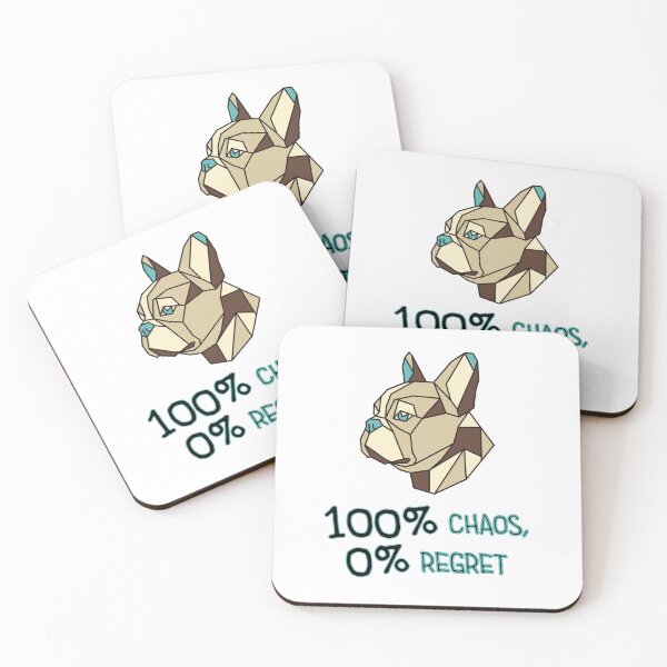 Item preview, Geometric French Bulldog - 100% Chaos, 0% Regret designed and sold by AnimalsKnowAll.