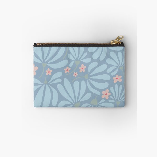 Item preview, Round daisy bouquet (faded denim & pink) designed and sold by 247DesignStudio.