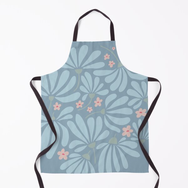 Item preview, Round daisy bouquet (faded denim & pink) designed and sold by 247DesignStudio.