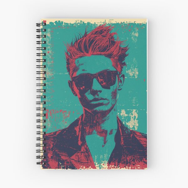 Item preview, Retro Cyberpunk Man Portrait Punk Rock Graphic designed and sold by ERODED SELF.