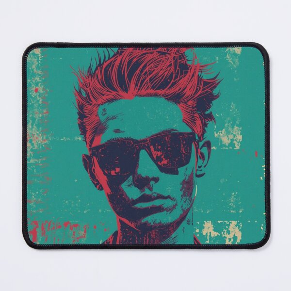 Item preview, Retro Cyberpunk Man Portrait Punk Rock Graphic designed and sold by ERODED SELF.
