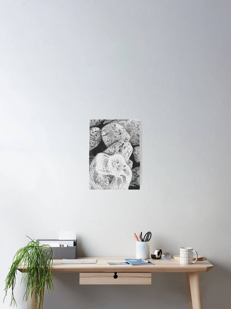 Thumbnail 2 of 3, Poster, Stippled Rocks designed and sold by Maskedbirds.