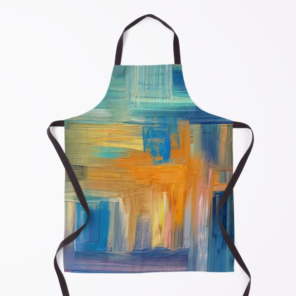 Item preview, Blue and Orange Abstract Oil Painting Texture Wall Art designed and sold by LuxocaDesigns24.