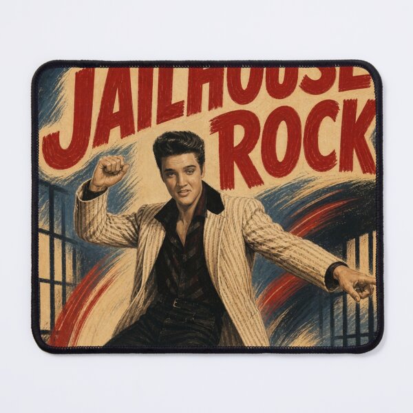 Item preview, Jailhouse Rock 1957 - Full Body Dance Pose Vintage Poster designed and sold by ElvisVintagePosters.