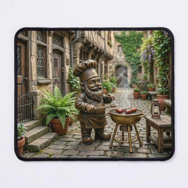 Item preview, Wroclaw Gnome at the BBQ designed and sold by Purrfecta.