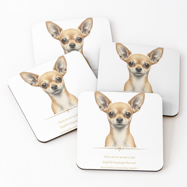 Item preview, Chiweenie Dog Portrait Love Quote Print designed and sold by WaggingTailsCo.