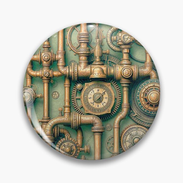 Item preview, Gears, Pipes, Mechanical Steampunk Design designed and sold by Retro Art Factory.