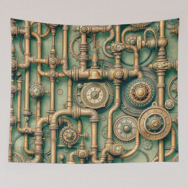 Item preview, Gears, Pipes, Mechanical Steampunk Design designed and sold by Retro Art Factory.