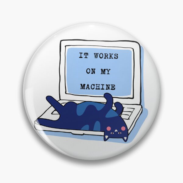 Item preview, Funny Cat on Laptop It Works On My Machine - Cute Kitten Programming Coding Humor designed and sold by ValeGraficArte.