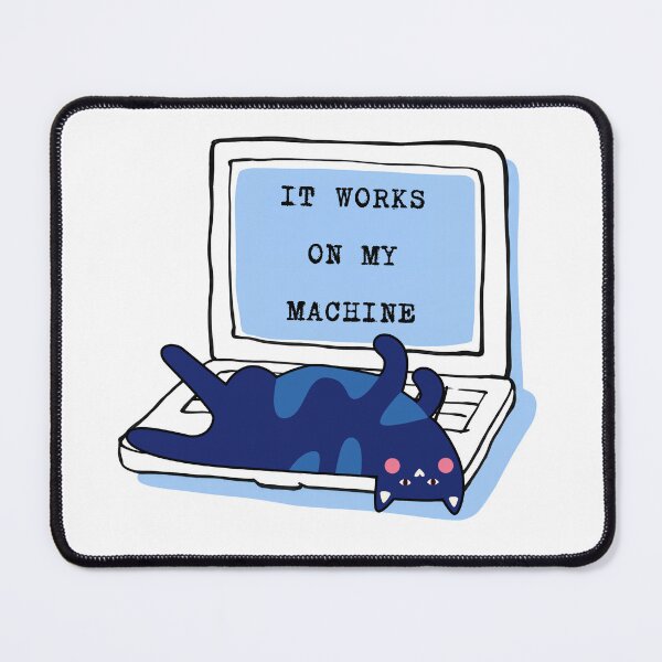 Item preview, Funny Cat on Laptop It Works On My Machine - Cute Kitten Programming Coding Humor designed and sold by ValeGraficArte.